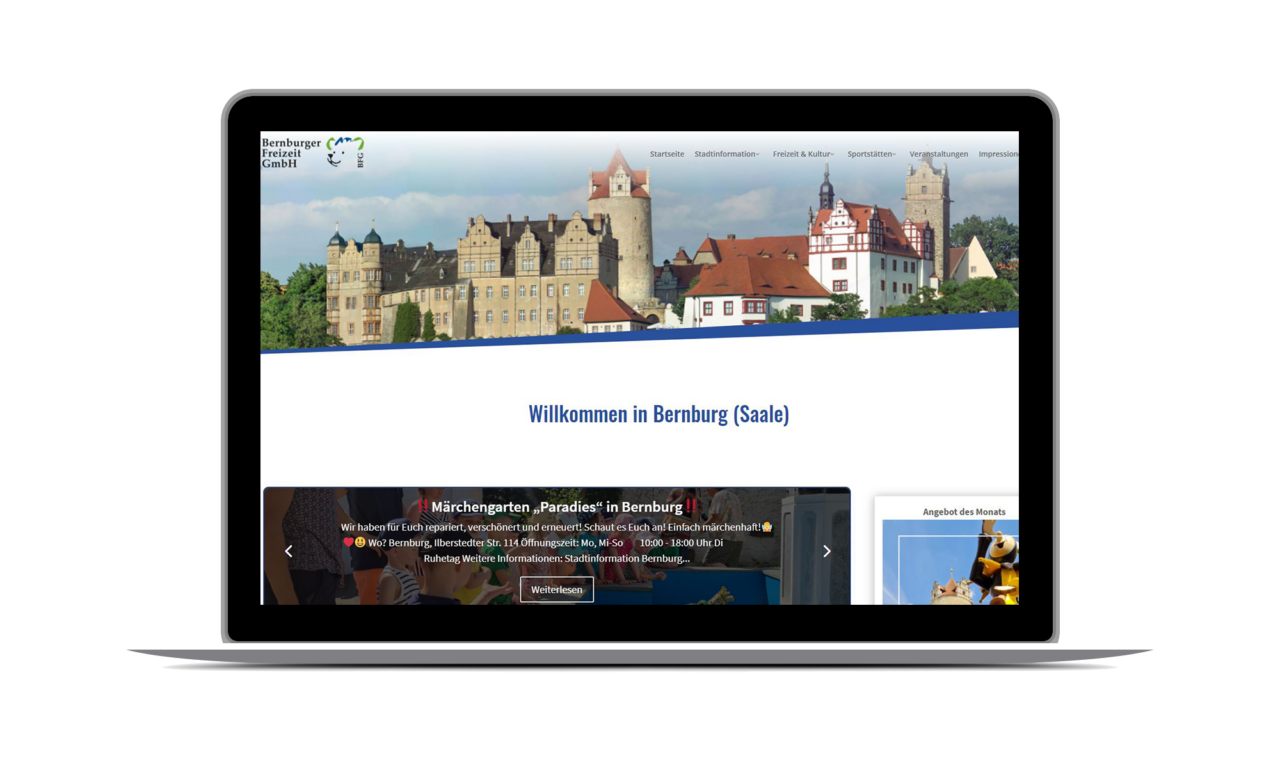 Website für die Berburger-Freizeit GmbH