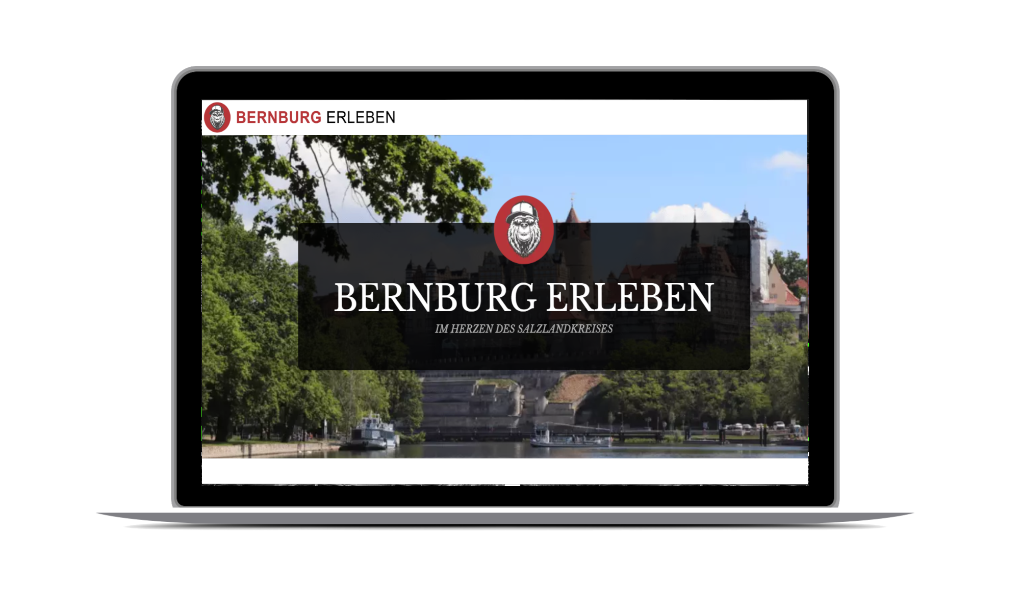 Die Website der Initiative Bernburg erleben mit ihrem Logo