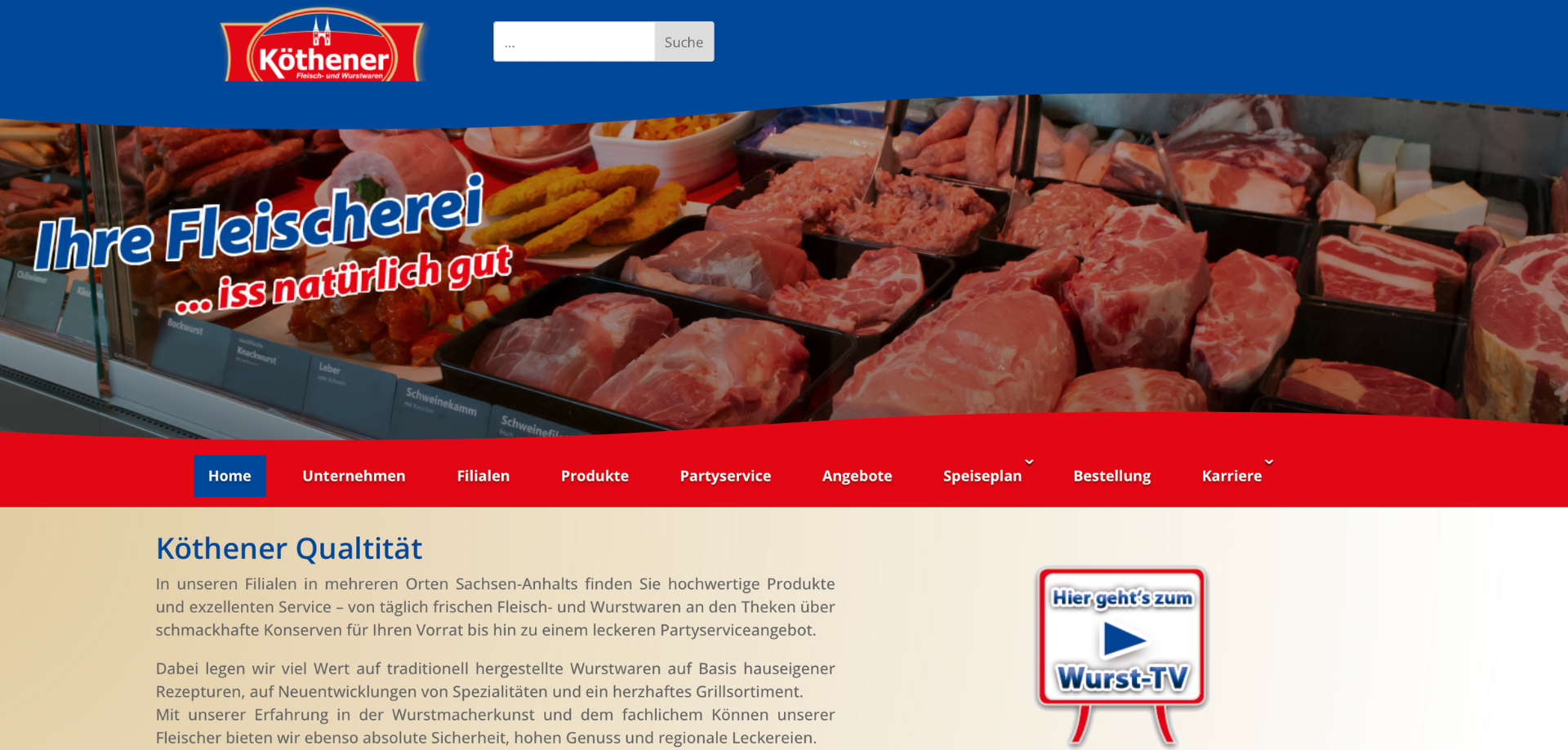 website eines Fleischers in Köthen